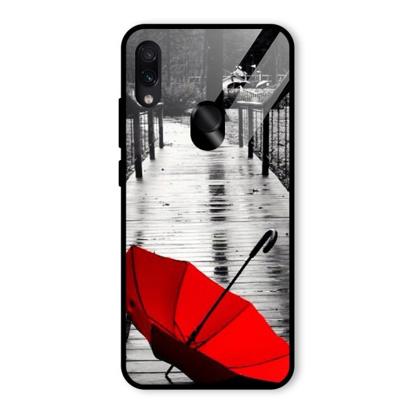 Red Umbrella Glass Back Case for Redmi Note 7