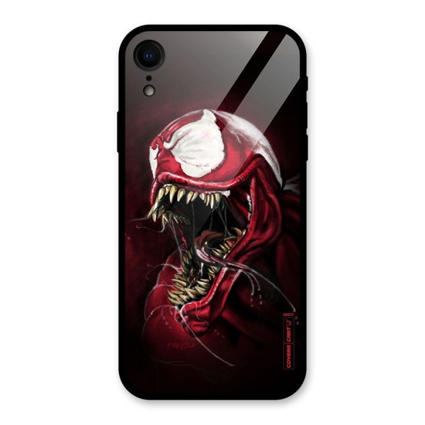 Red Venom Artwork Glass Back Case for XR