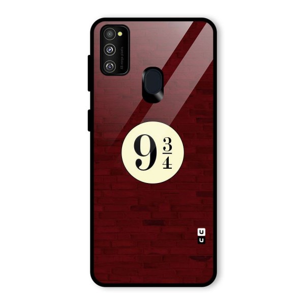 Red Wall Express Glass Back Case for Galaxy M21