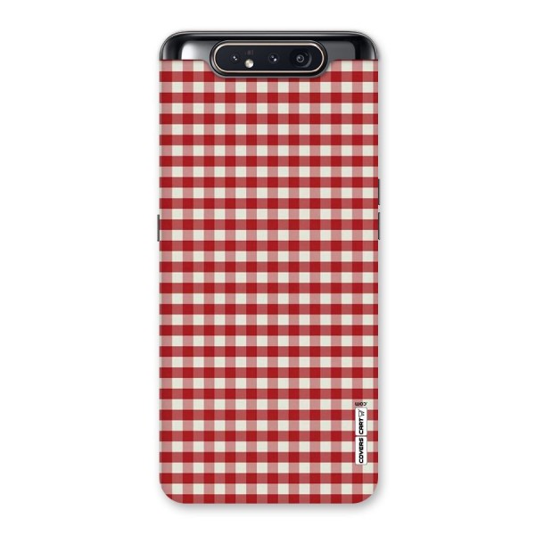 Red White Check Back Case for Galaxy A80