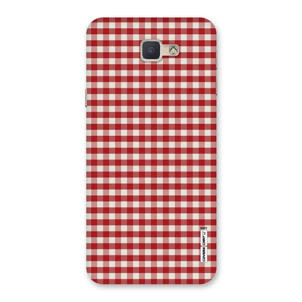 Red White Check Back Case for Galaxy J5 Prime