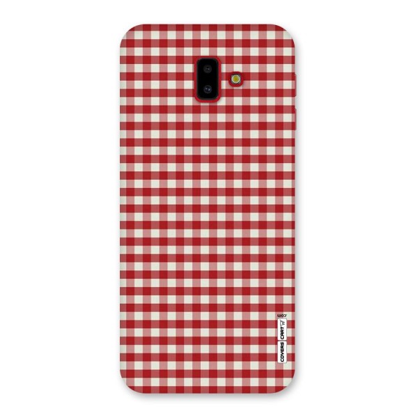 Red White Check Back Case for Galaxy J6 Plus