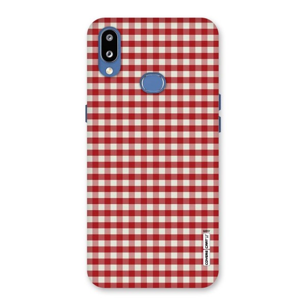 Red White Check Back Case for Galaxy M01s