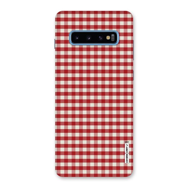 Red White Check Back Case for Galaxy S10 Plus