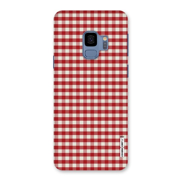 Red White Check Back Case for Galaxy S9