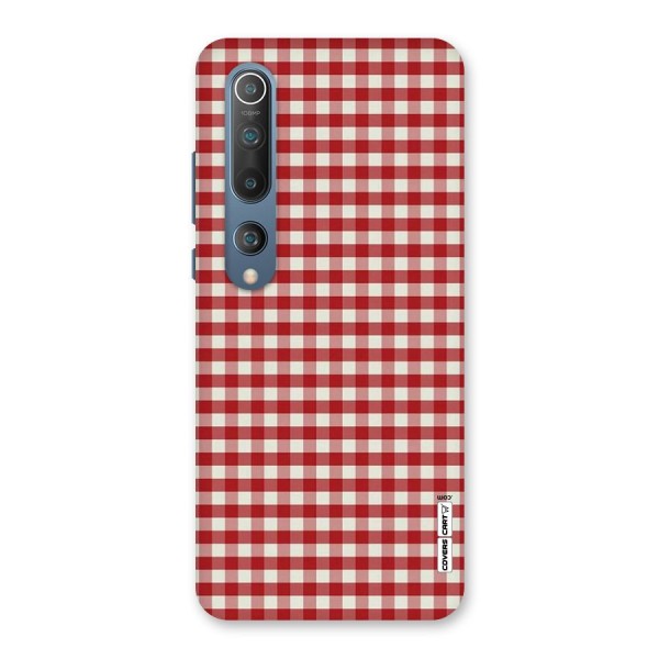 Red White Check Back Case for Mi 10