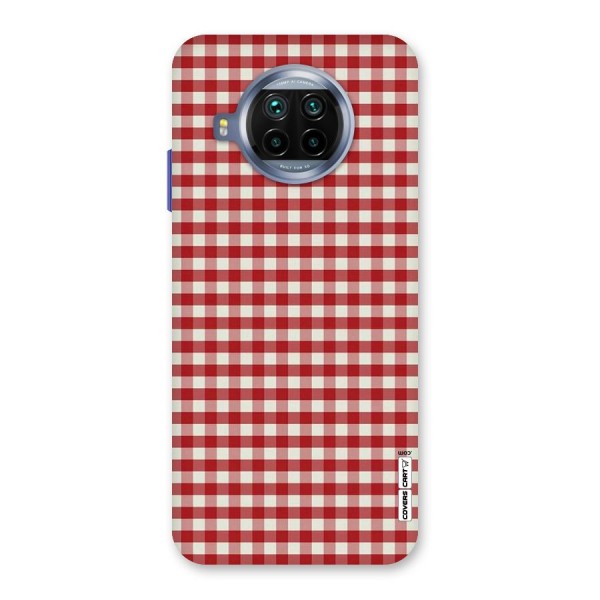 Red White Check Back Case for Mi 10i