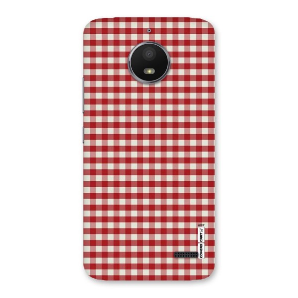 Red White Check Back Case for Moto E4