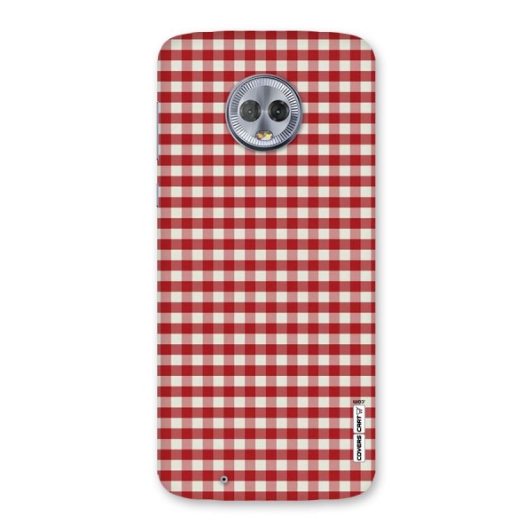 Red White Check Back Case for Moto G6