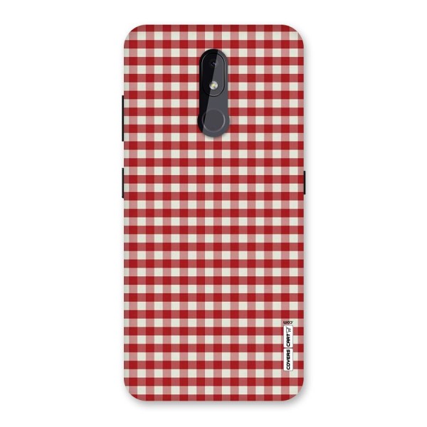 Red White Check Back Case for Nokia 3.2