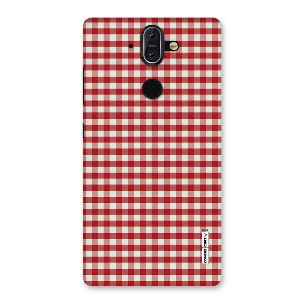 Red White Check Back Case for Nokia 8 Sirocco