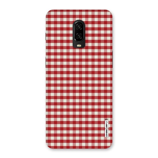 Red White Check Back Case for OnePlus 6T