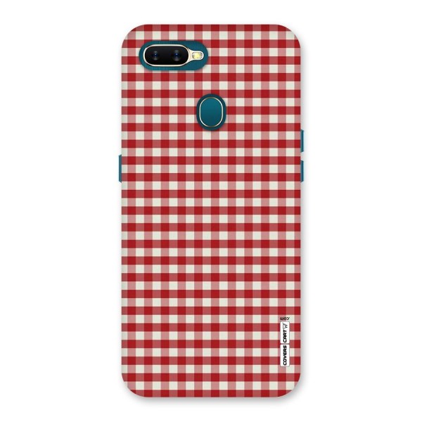 Red White Check Back Case for Oppo A12