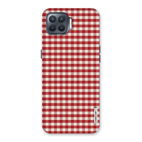 Red White Check Back Case for Oppo F17 Pro