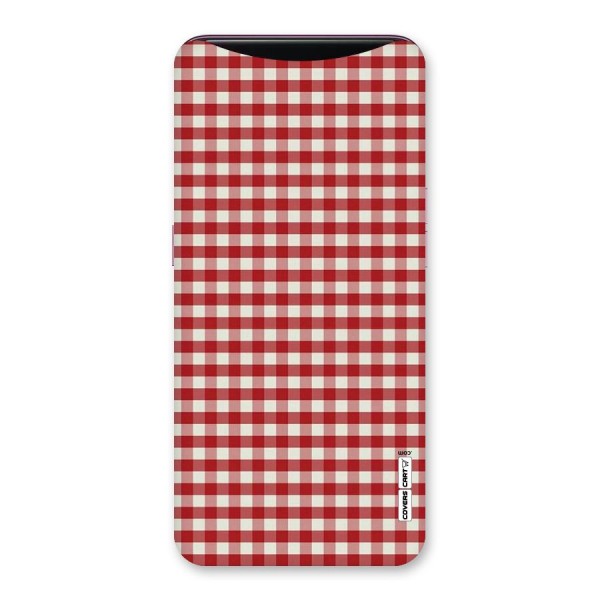 Red White Check Back Case for Oppo Find X