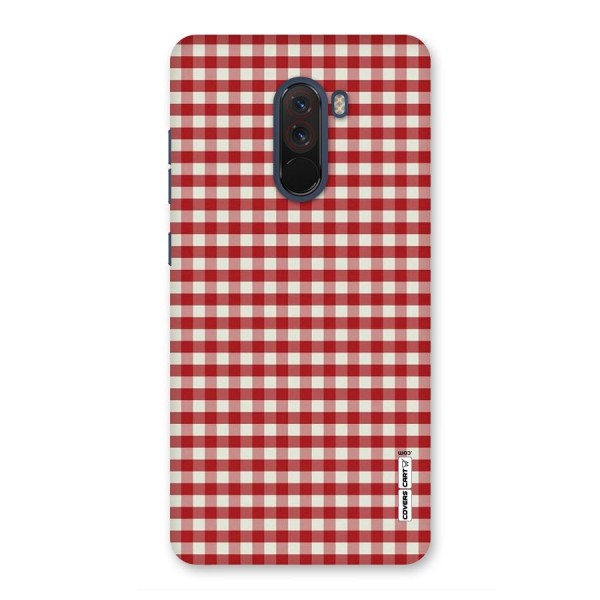 Red White Check Back Case for Poco F1