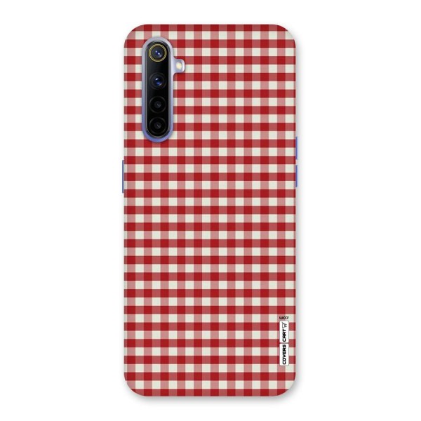 Red White Check Back Case for Realme 6i