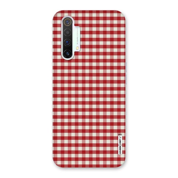 Red White Check Back Case for Realme X3 SuperZoom