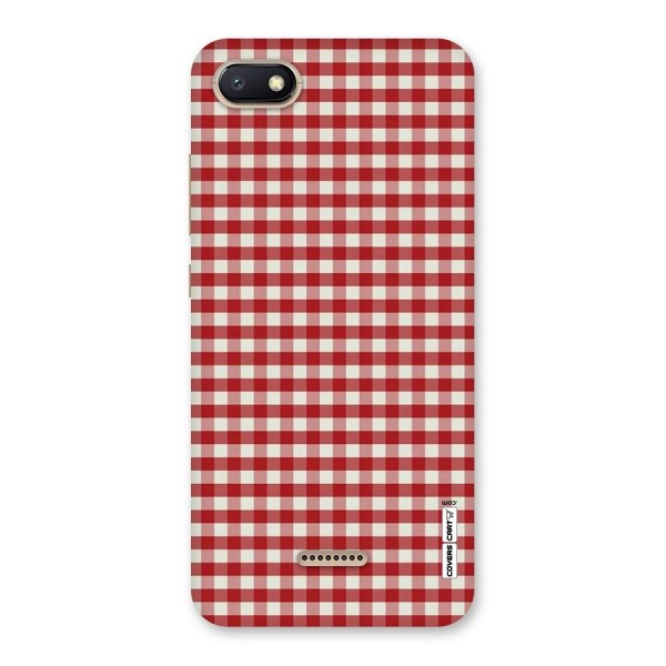 Red White Check Back Case for Redmi 6A