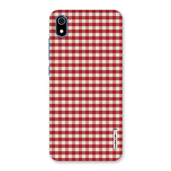 Red White Check Back Case for Redmi 7A