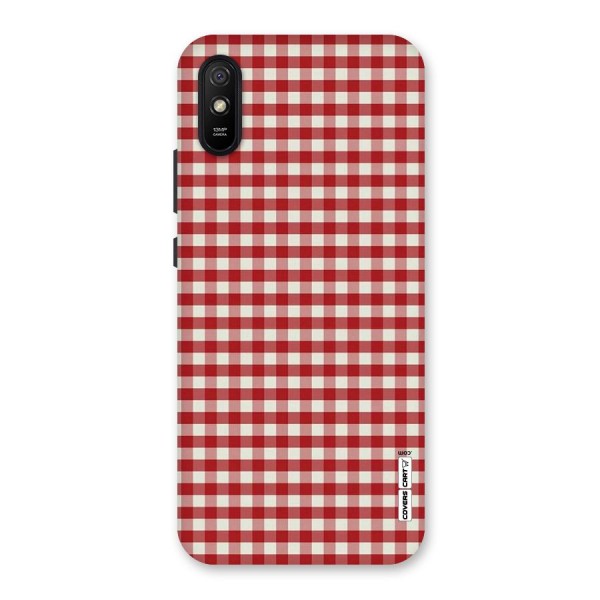 Red White Check Back Case for Redmi 9i