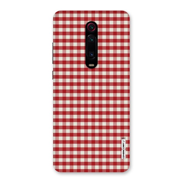 Red White Check Back Case for Redmi K20 Pro