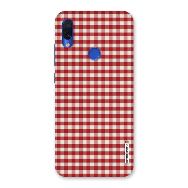 Red White Check Back Case for Redmi Note 7