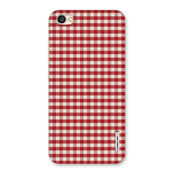 Red White Check Back Case for Redmi Y1 Lite