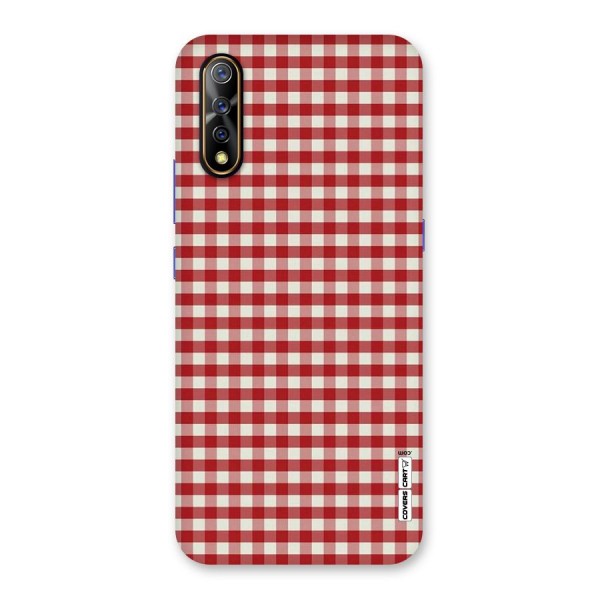 Red White Check Back Case for Vivo S1