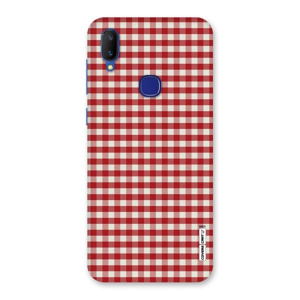 Red White Check Back Case for Vivo V11