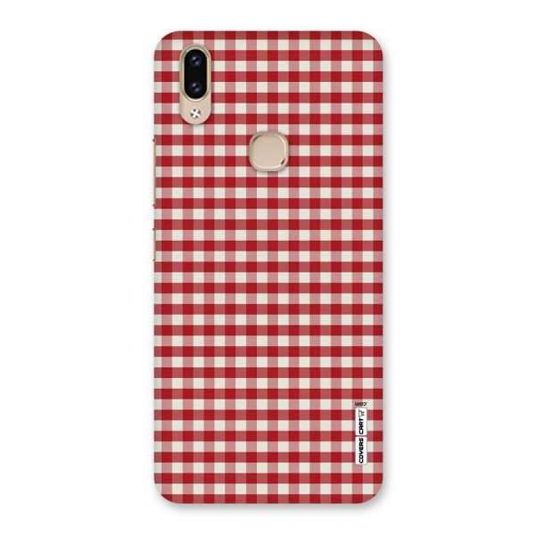 Red White Check Back Case for Vivo V9