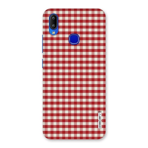 Red White Check Back Case for Vivo Y91