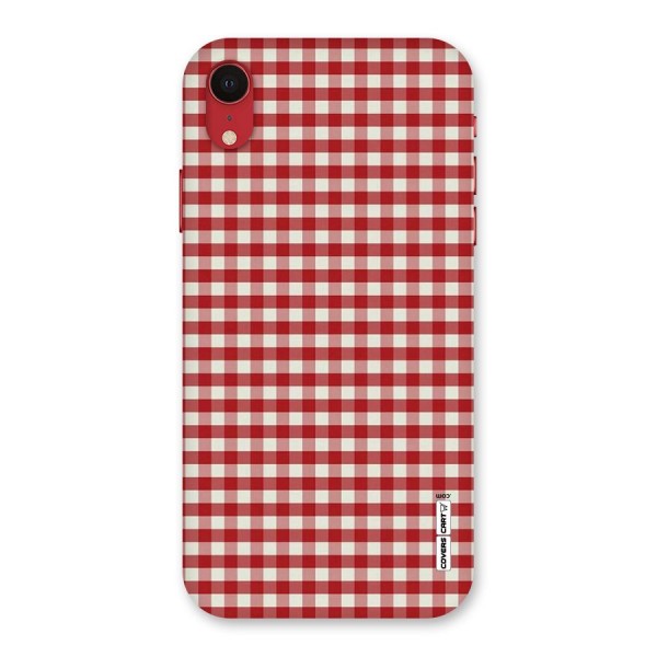 Red White Check Back Case for iPhone XR