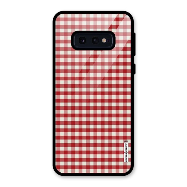 Red White Check Glass Back Case for Galaxy S10e