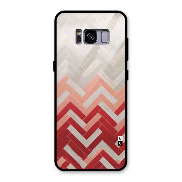 Reds and Greys Glass Back Case for Galaxy S8