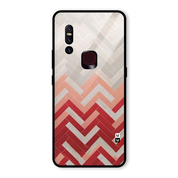 Reds and Greys Glass Back Case for Vivo V15