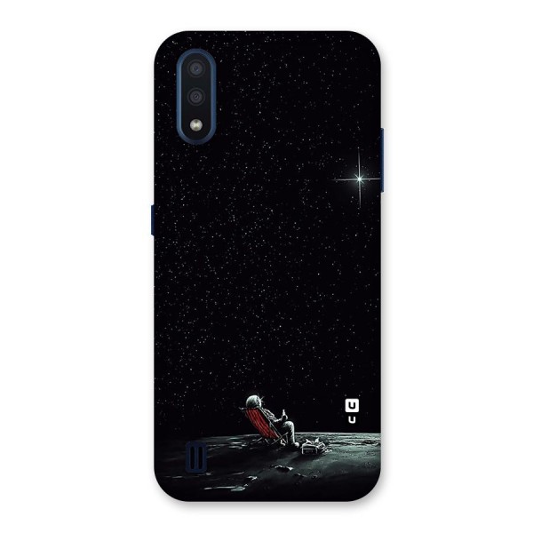 Resting Spaceman Face Back Case for Galaxy M01