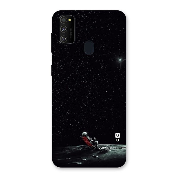 Resting Spaceman Face Back Case for Galaxy M21