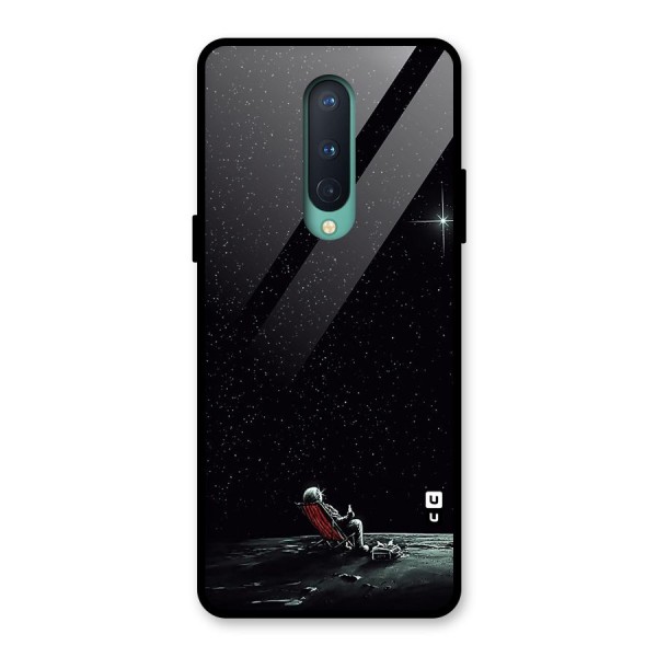 Resting Spaceman Face Glass Back Case for OnePlus 8