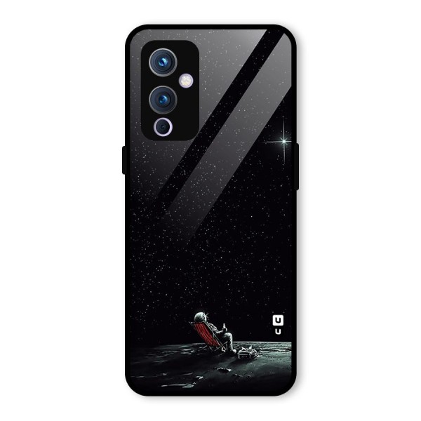 Resting Spaceman Face Glass Back Case for OnePlus 9