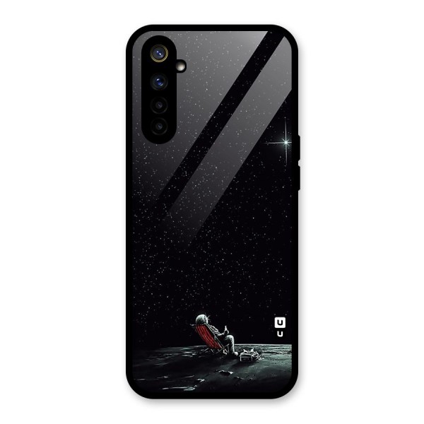 Resting Spaceman Face Glass Back Case for Realme 6