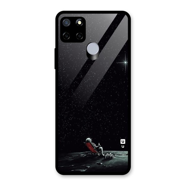 Resting Spaceman Face Glass Back Case for Realme C15