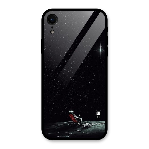 Resting Spaceman Face Glass Back Case for XR