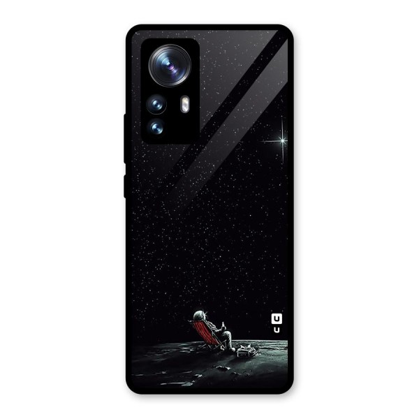 Resting Spaceman Face Glass Back Case for Xiaomi 12 Pro