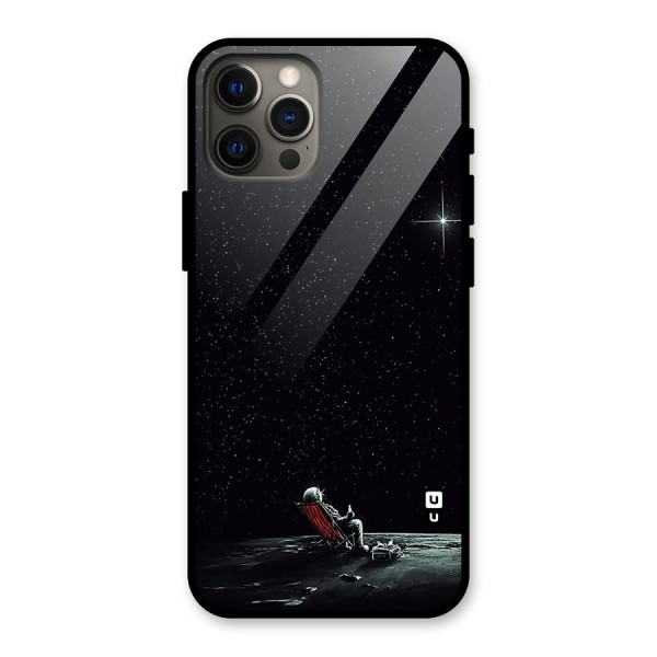 Resting Spaceman Face Glass Back Case for iPhone 12 Pro Max