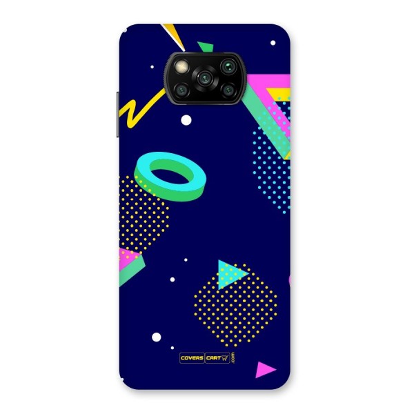 Retro Abstract Back Case for Poco X3