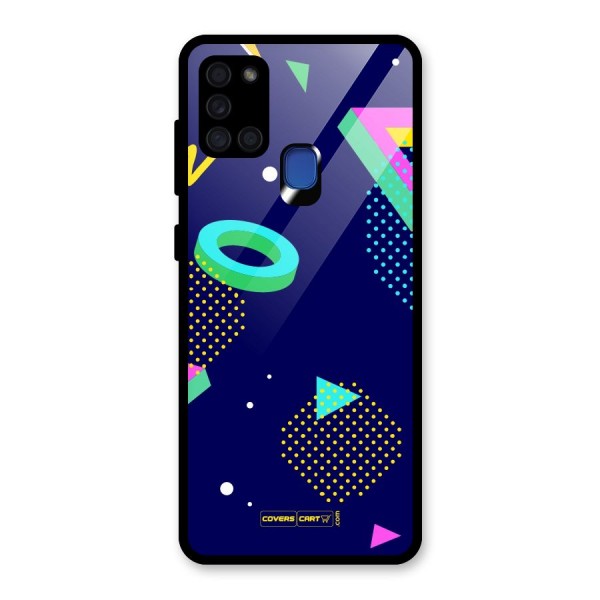 Retro Abstract Glass Back Case for Galaxy A21s