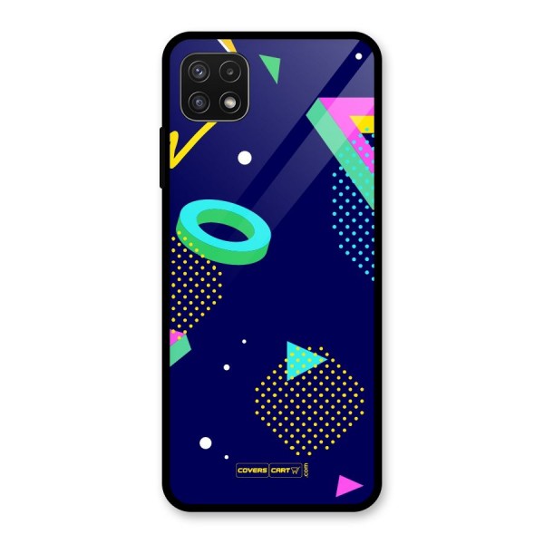 Retro Abstract Glass Back Case for Galaxy A22 5G