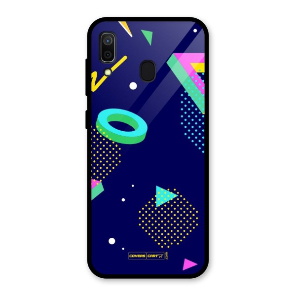 Retro Abstract Glass Back Case for Galaxy A30