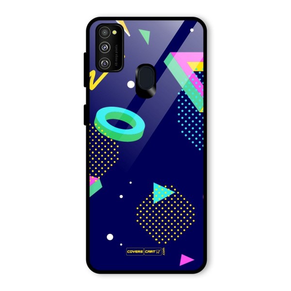 Retro Abstract Glass Back Case for Galaxy M30s